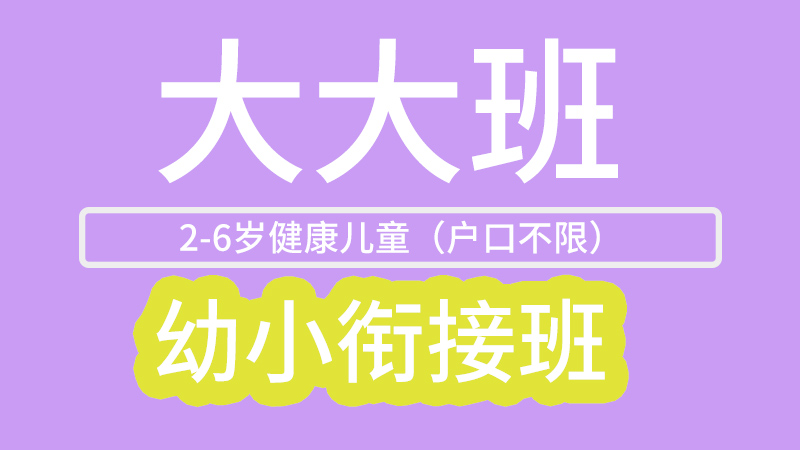 大大班/幼小銜接班-樂(lè)童國(guó)際幼兒園